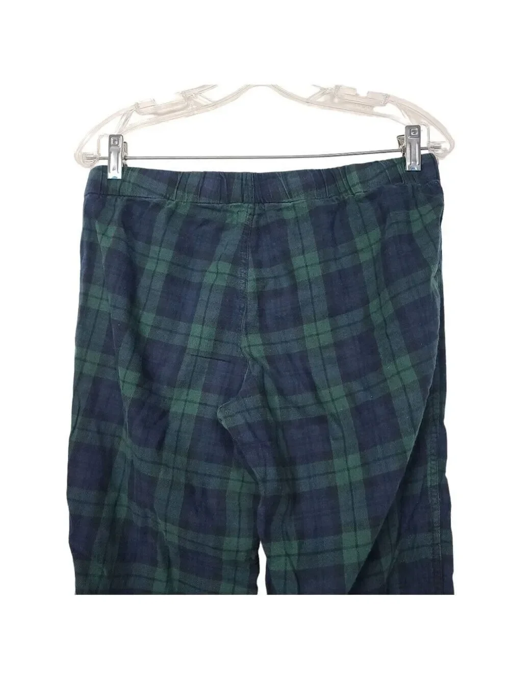 J. Crew Plaid Green Blue Men's Drawstring Pajamas Pants S